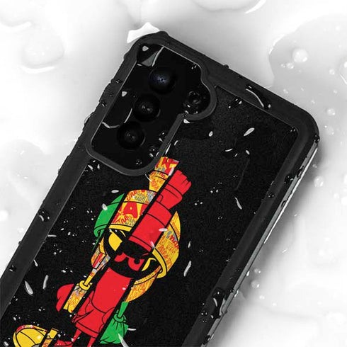 Looney Tunes Marvin the Martian Sliced Galaxy S24 Plus Waterproof Case
